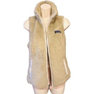 Patagonia High Pile Fleece Versatile Hiking Contoured Fit Vest Pampas Tan S